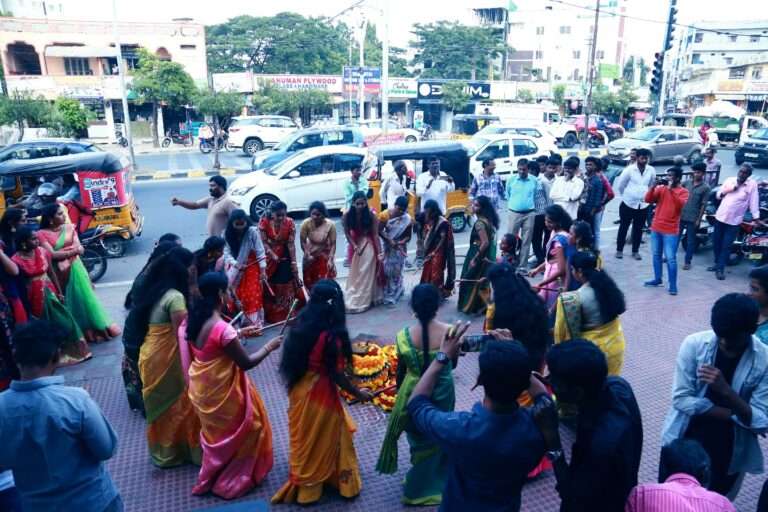 Sri Medhavi junior college Bathukamma 6